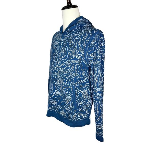 Lululemon | Men | Geo Knit Poseidon Silver Slate Active Travel Hoodie | Medium - Picture 4 of 13